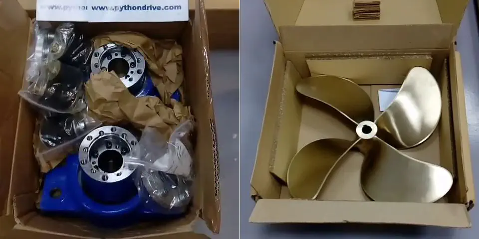 Une nouvelle butée Python Drive et une grande hélice prêtes pour l'Escargot.