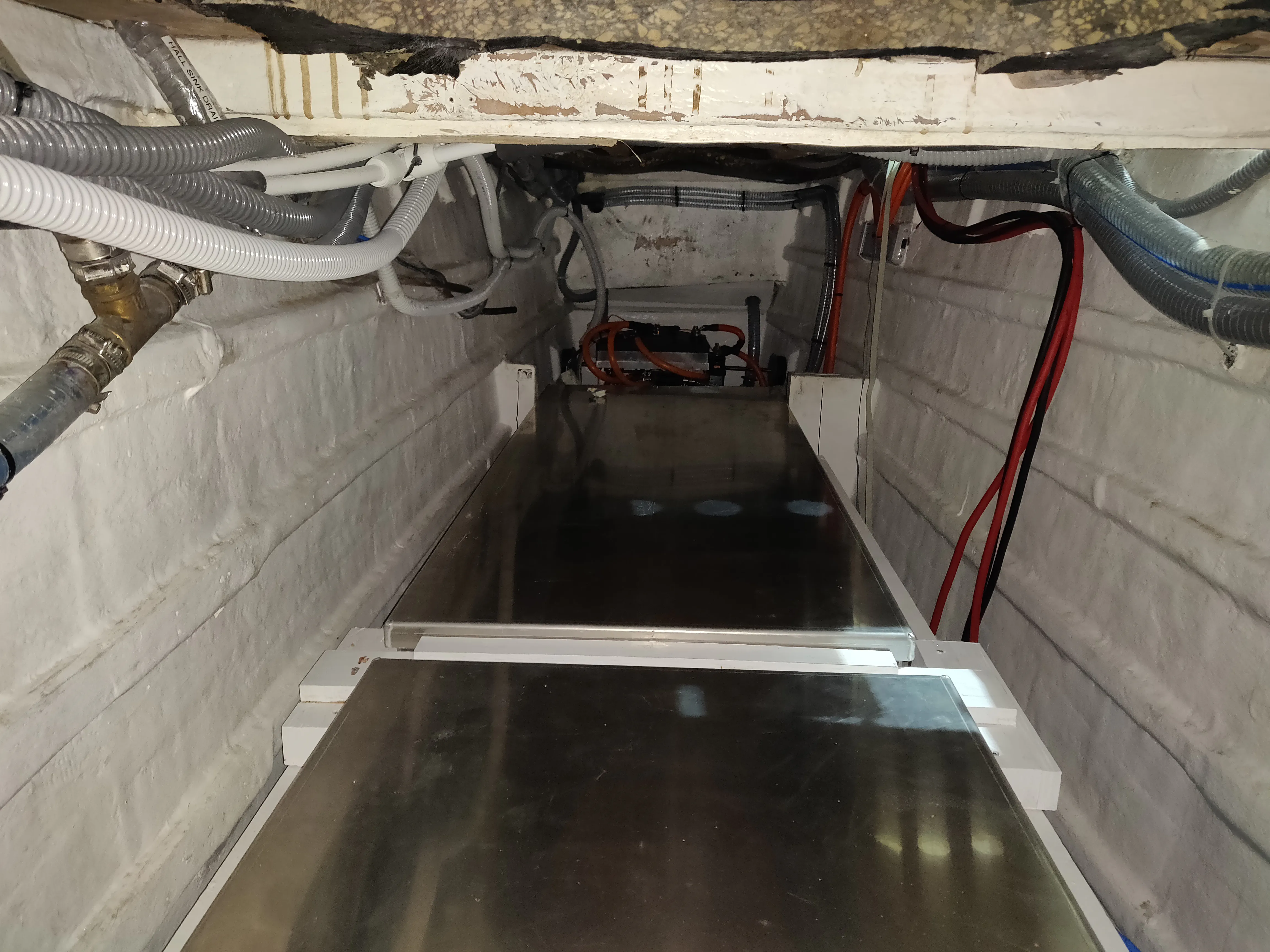 Port electric motor and batteries