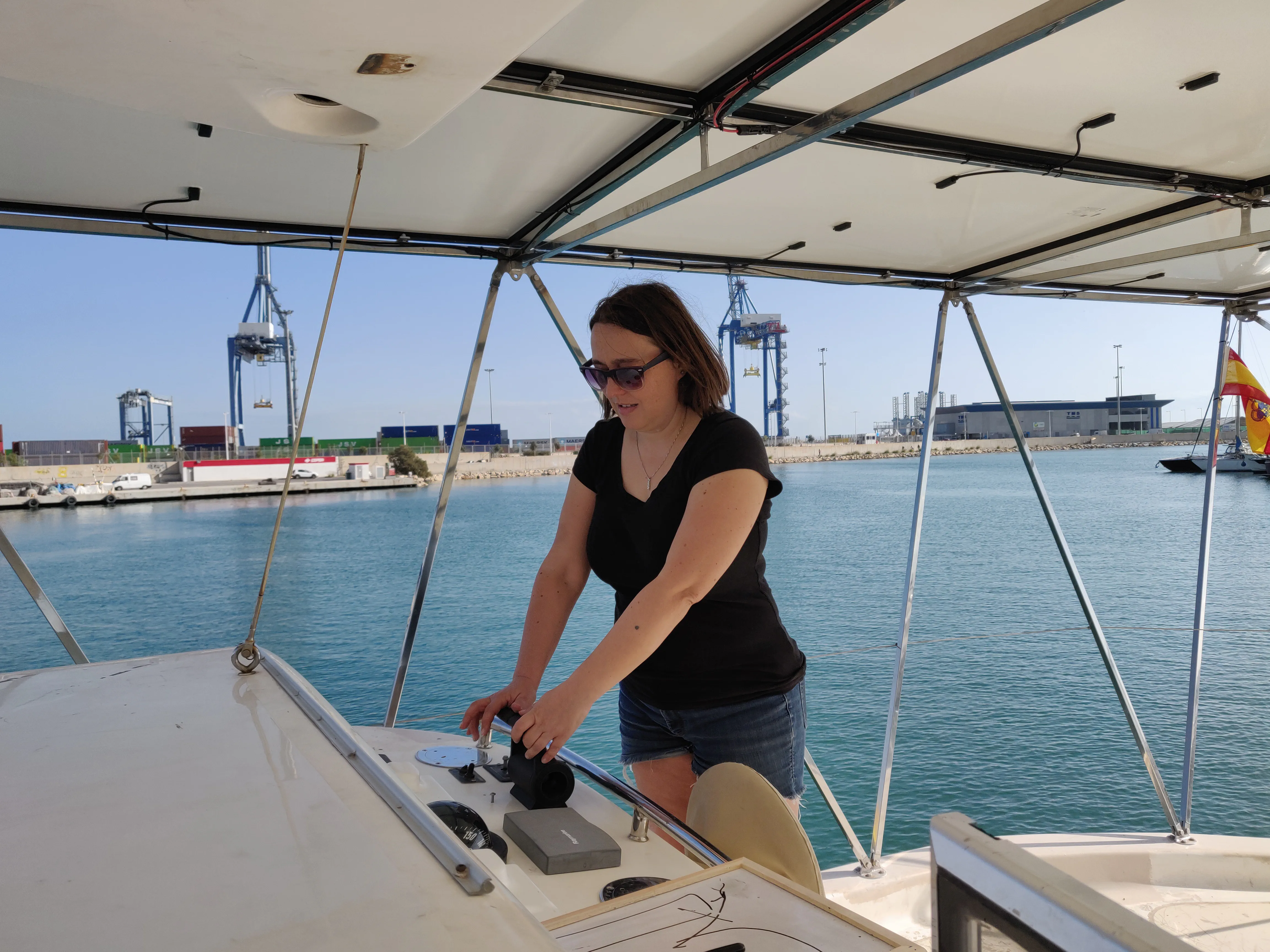 Ludivine in docking practice