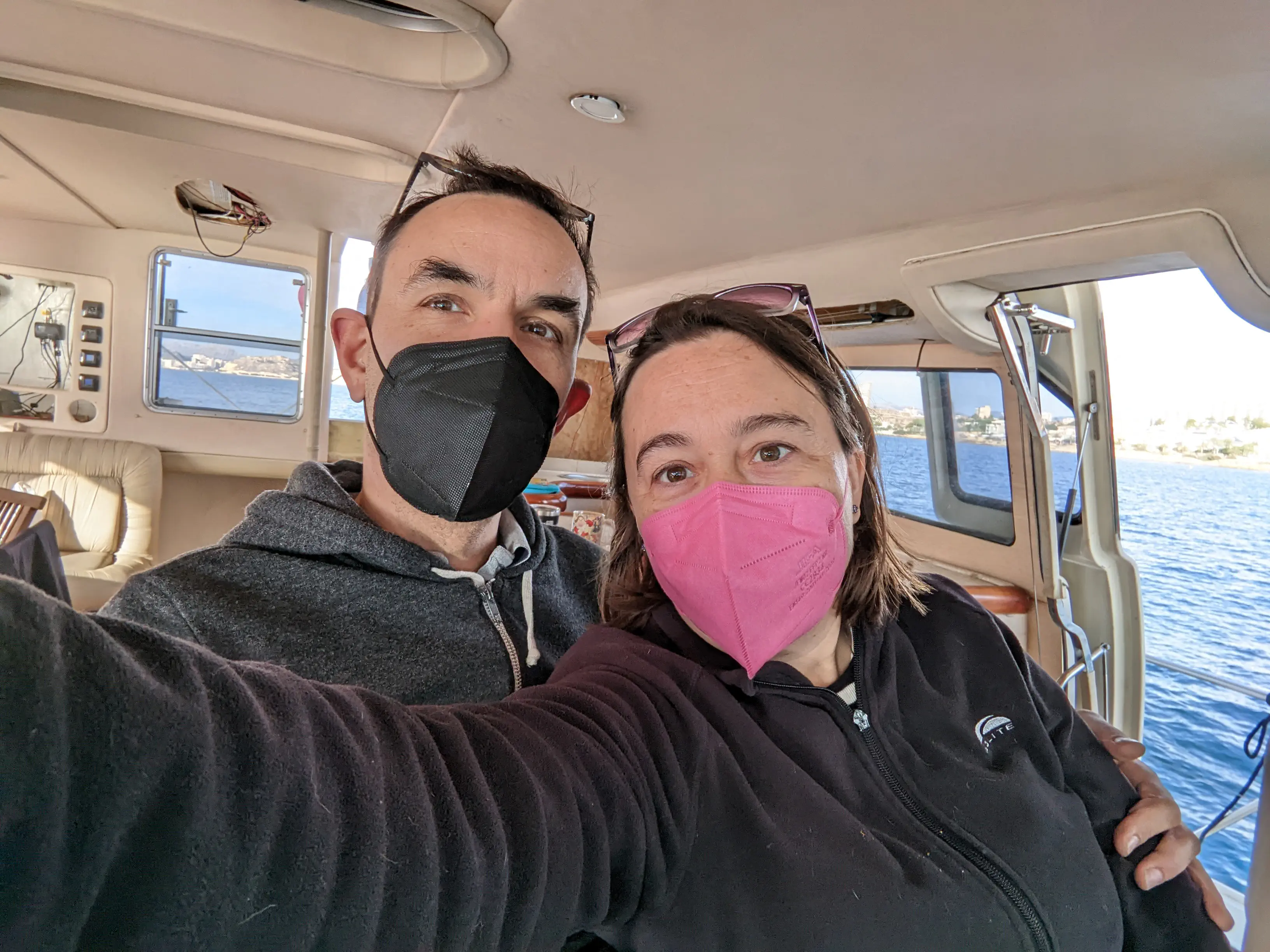 Ludivine et Jérôme avec leurs masques FFP2