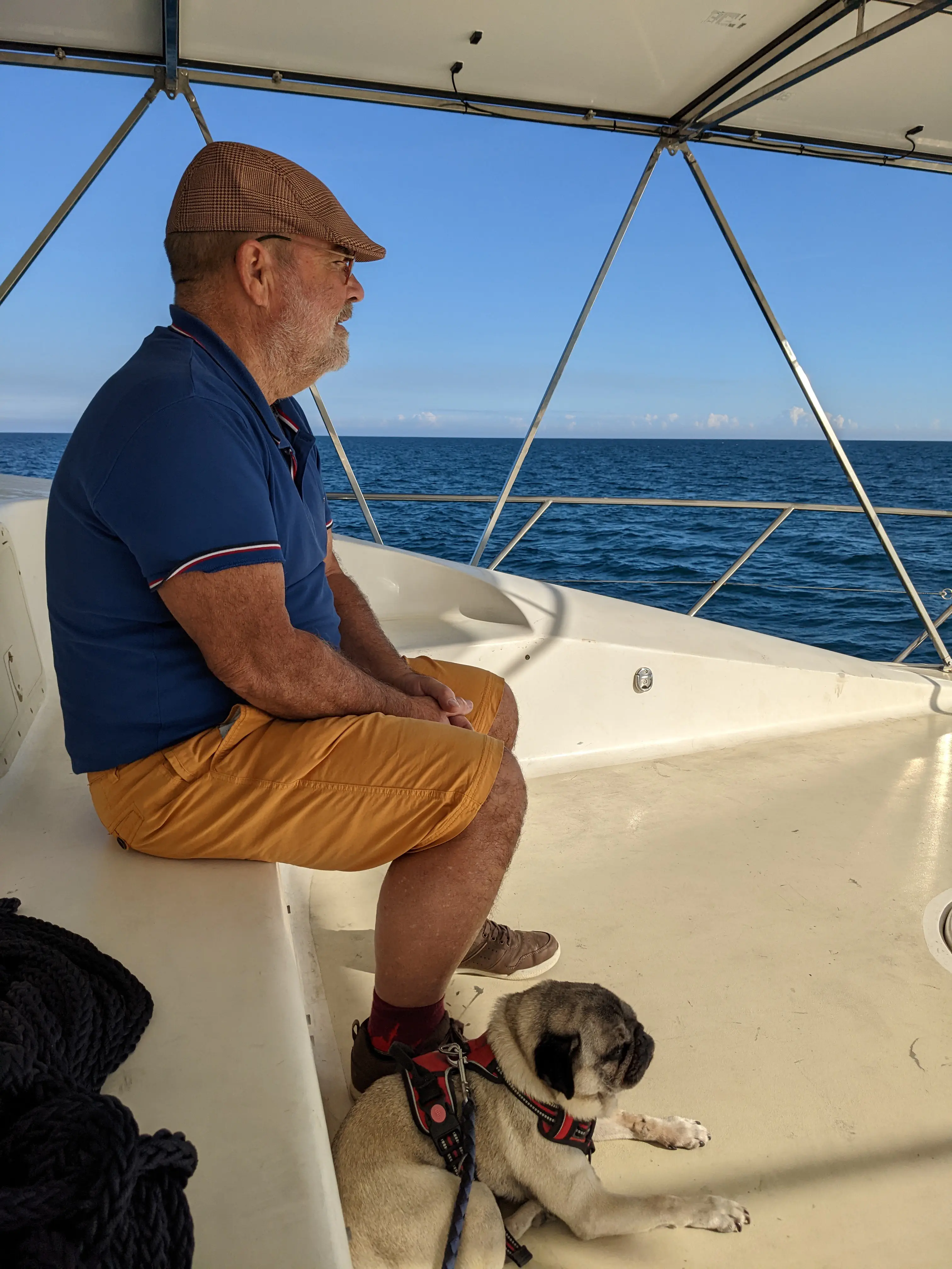 Hervé et BigBoy profitant de la navigation silencieuse