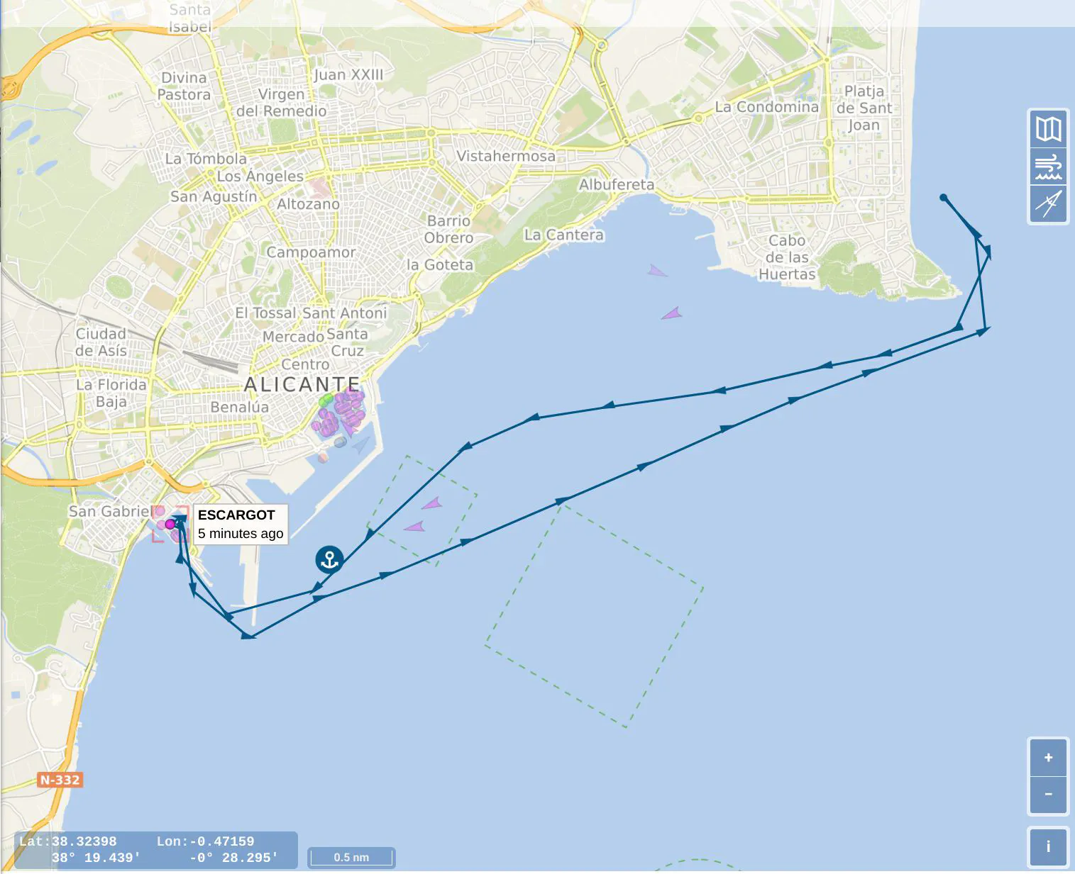 Our Thanksgiving navigation to San Juan Playa