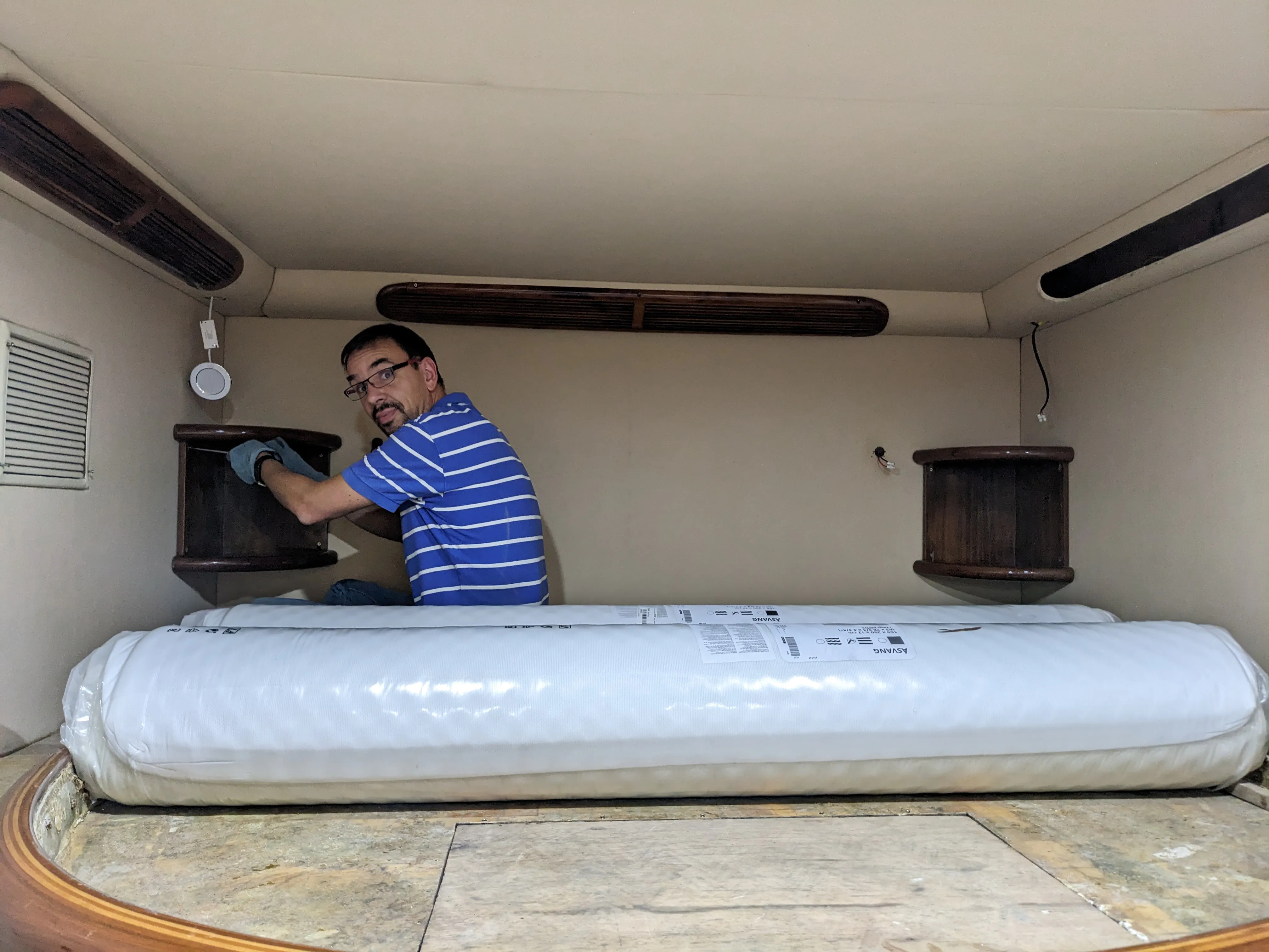 Restored bedside table