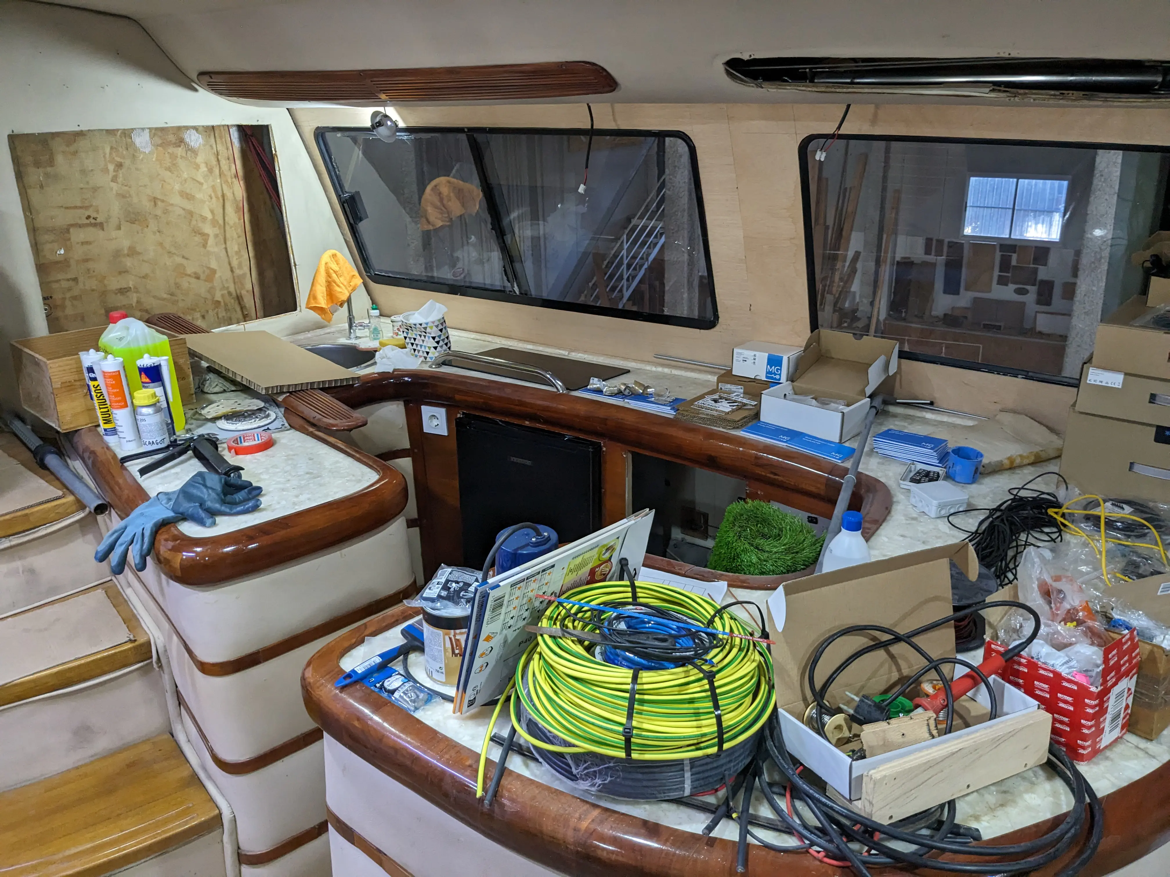 Fridge installed in salon