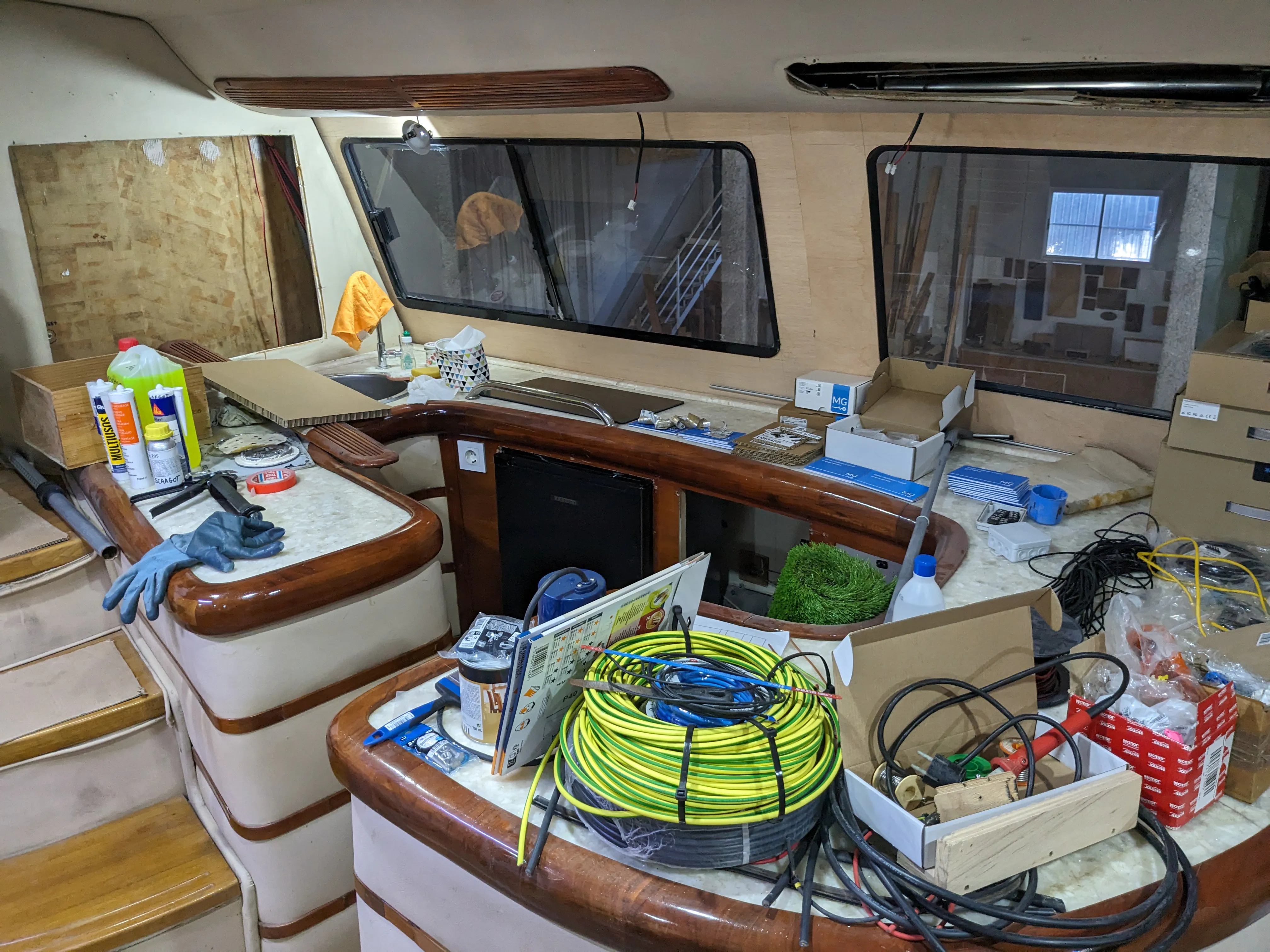 Fridge installed in salon