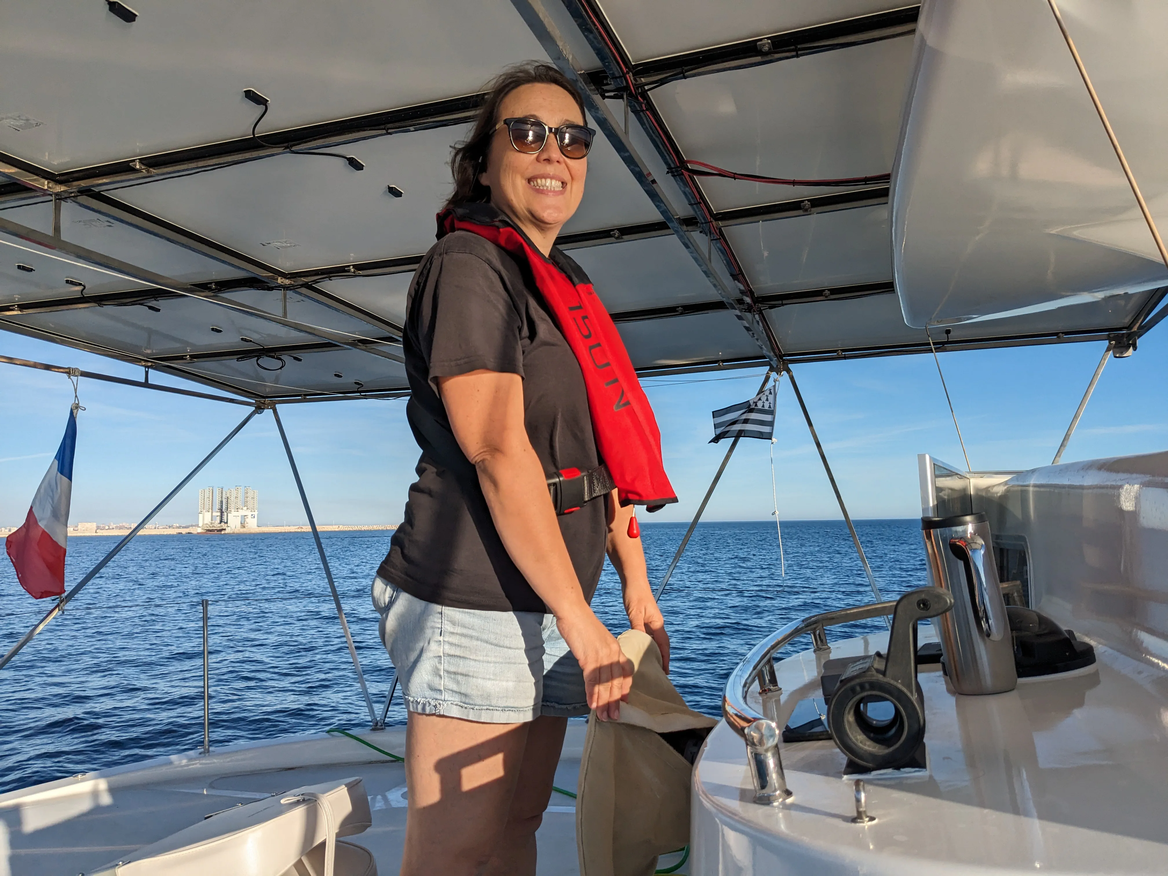 Ludivine at the helm Ludivine at the helm