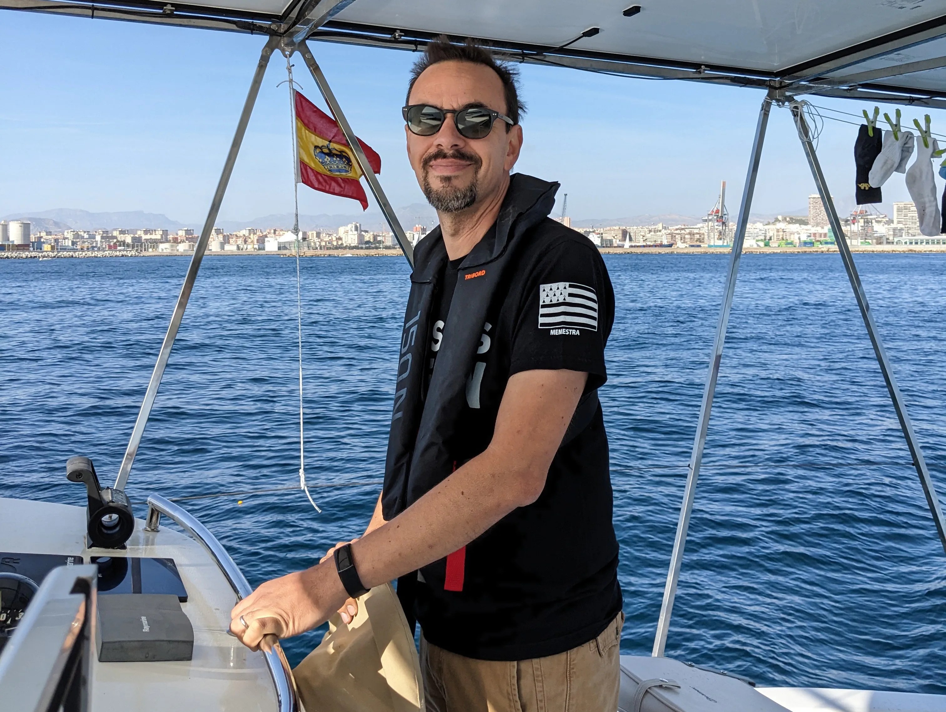 Jerome at the helm Jerome at the helm