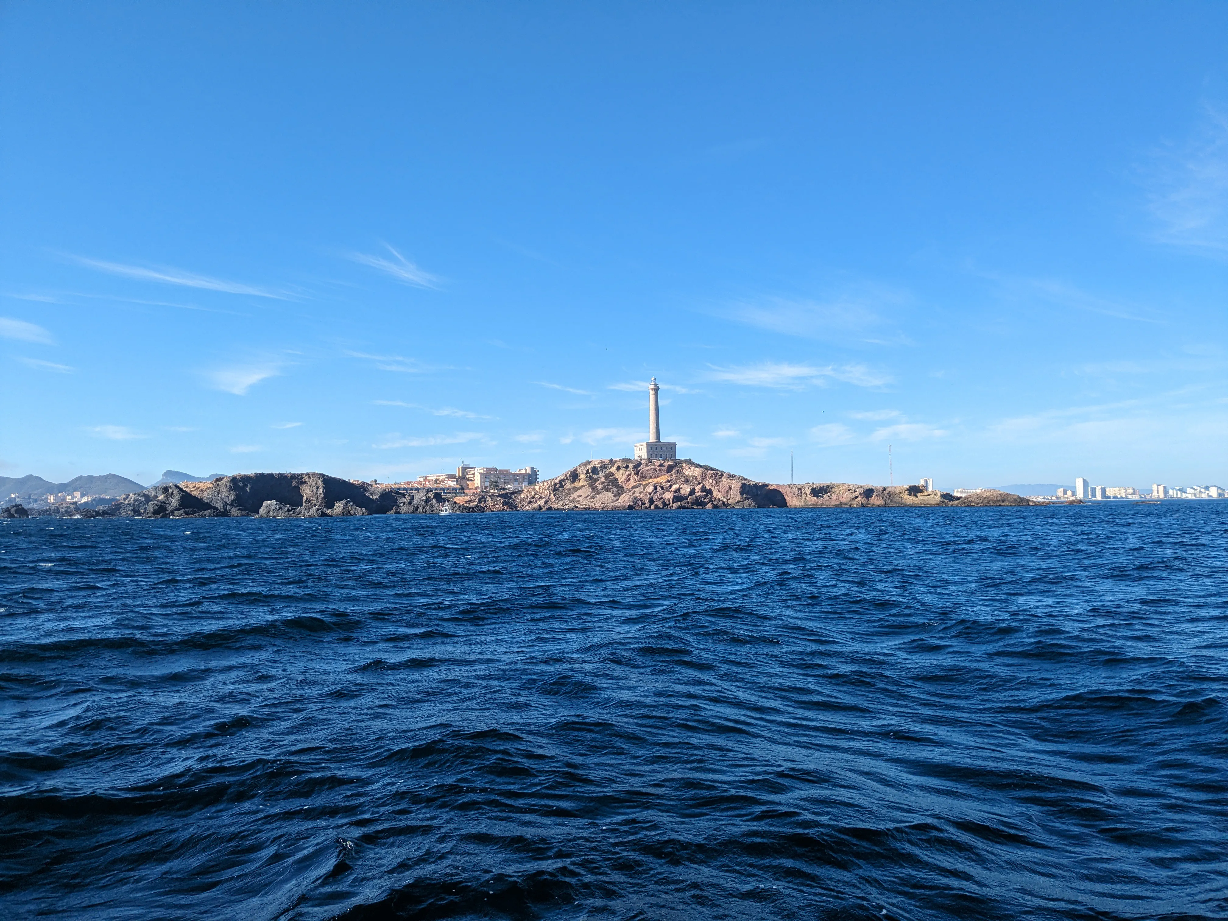 Passing the Lighthouse of Cape Palos Passing the Lighthouse of Cape Palos