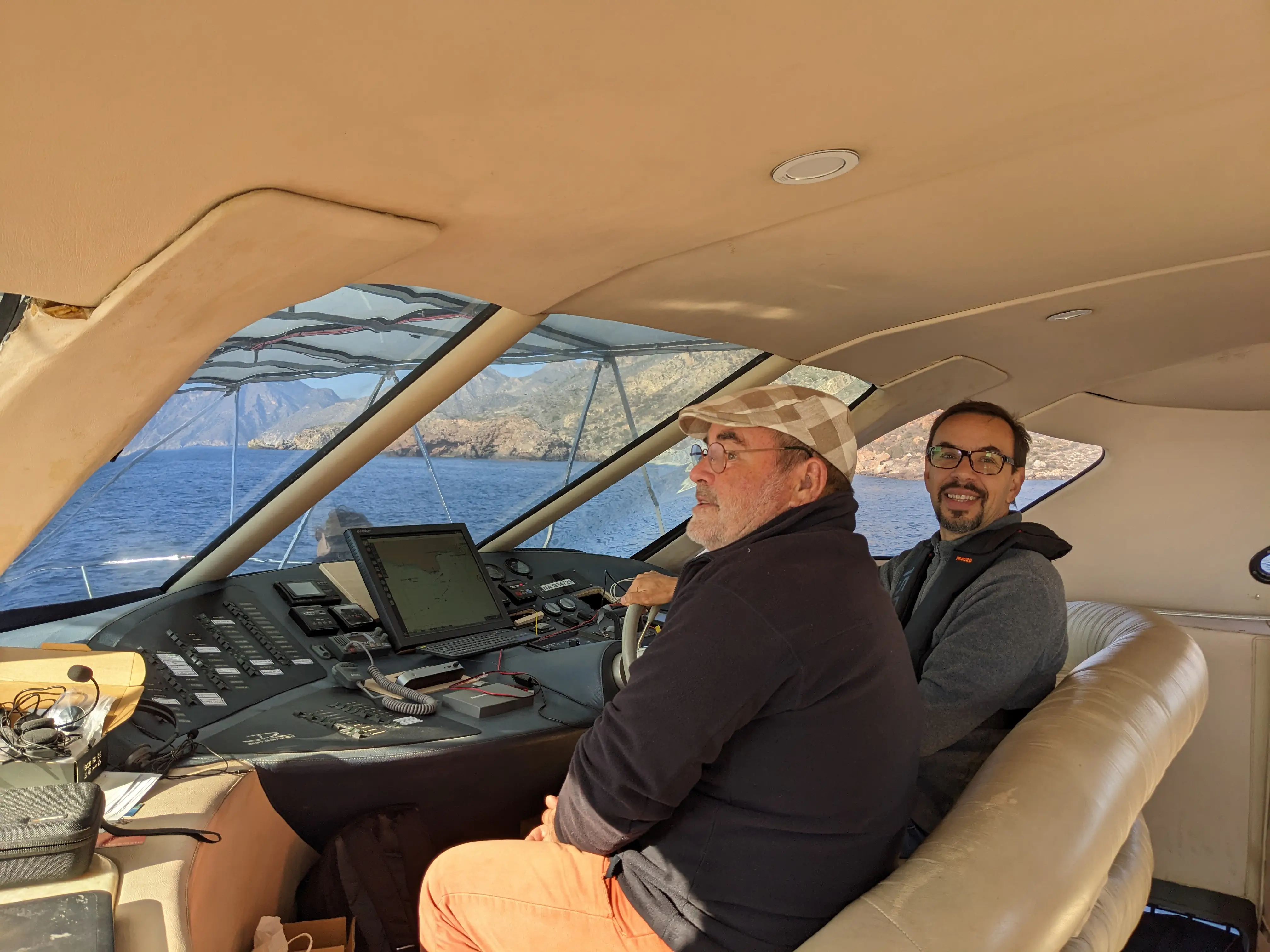 Baie de Carthagène depuis le poste de barre avant