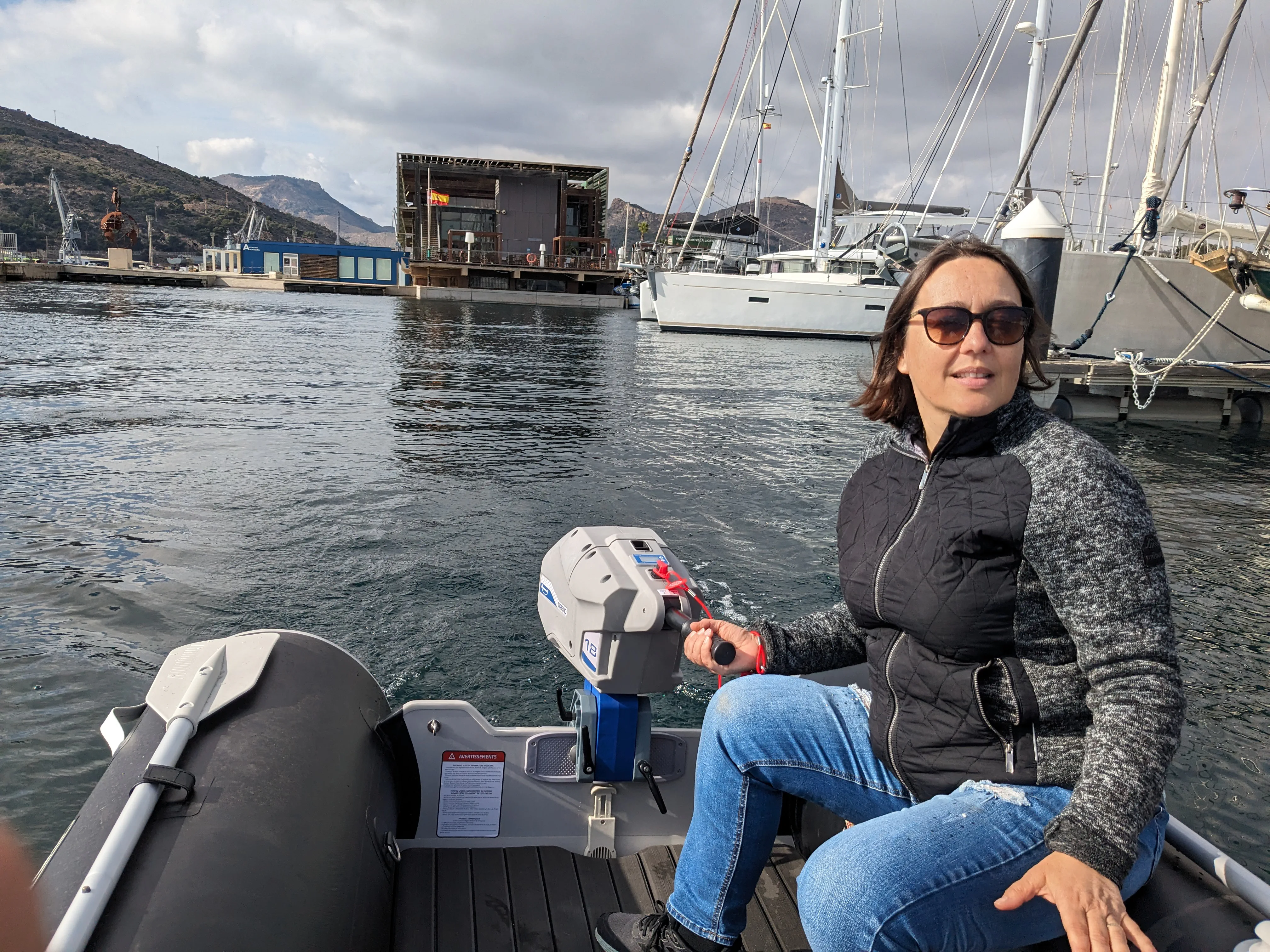 Dinghy ride with our electric outboard engine Dinghy ride with our electric outboard engine