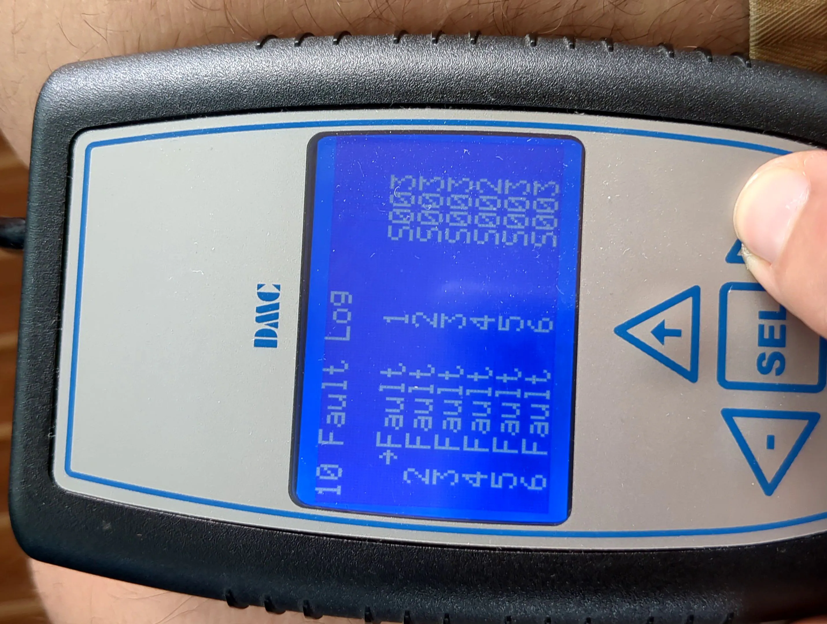 DMC handheld controller fault log DMC handheld controller fault log