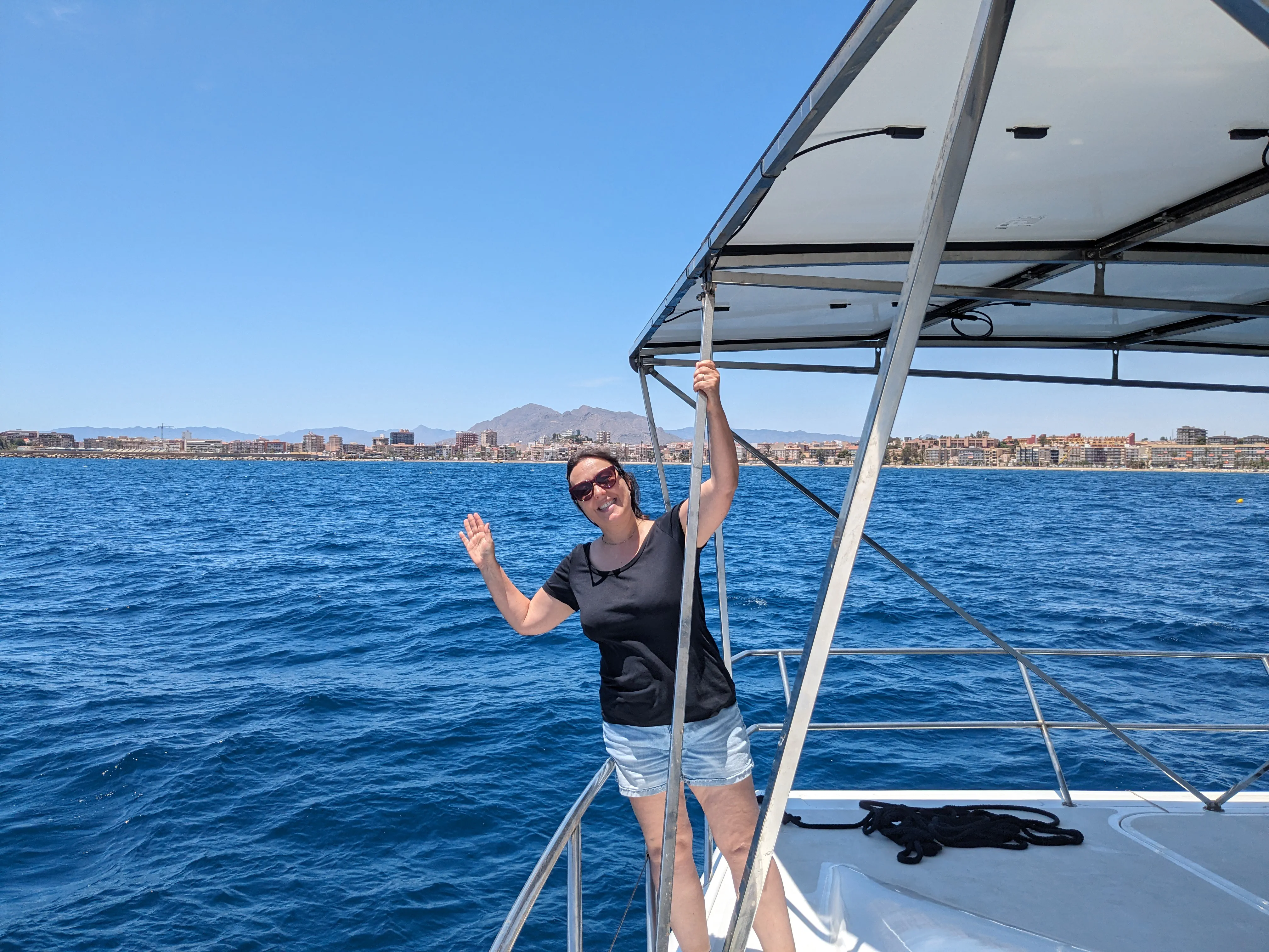 Ludivine in front of Mazarrón Ludivine in front of Mazarrón