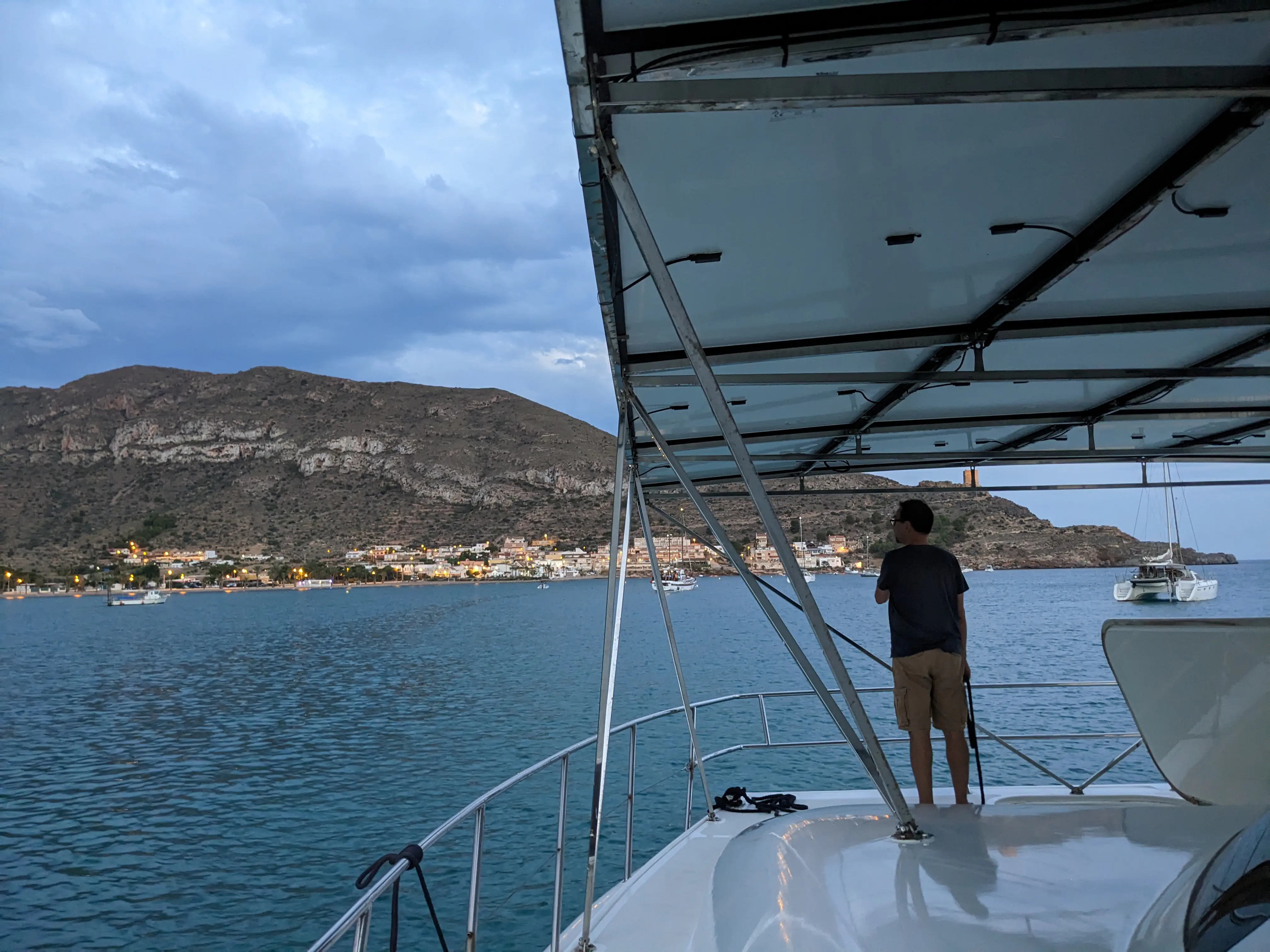 Manœuvre de mouillage à La Azohía