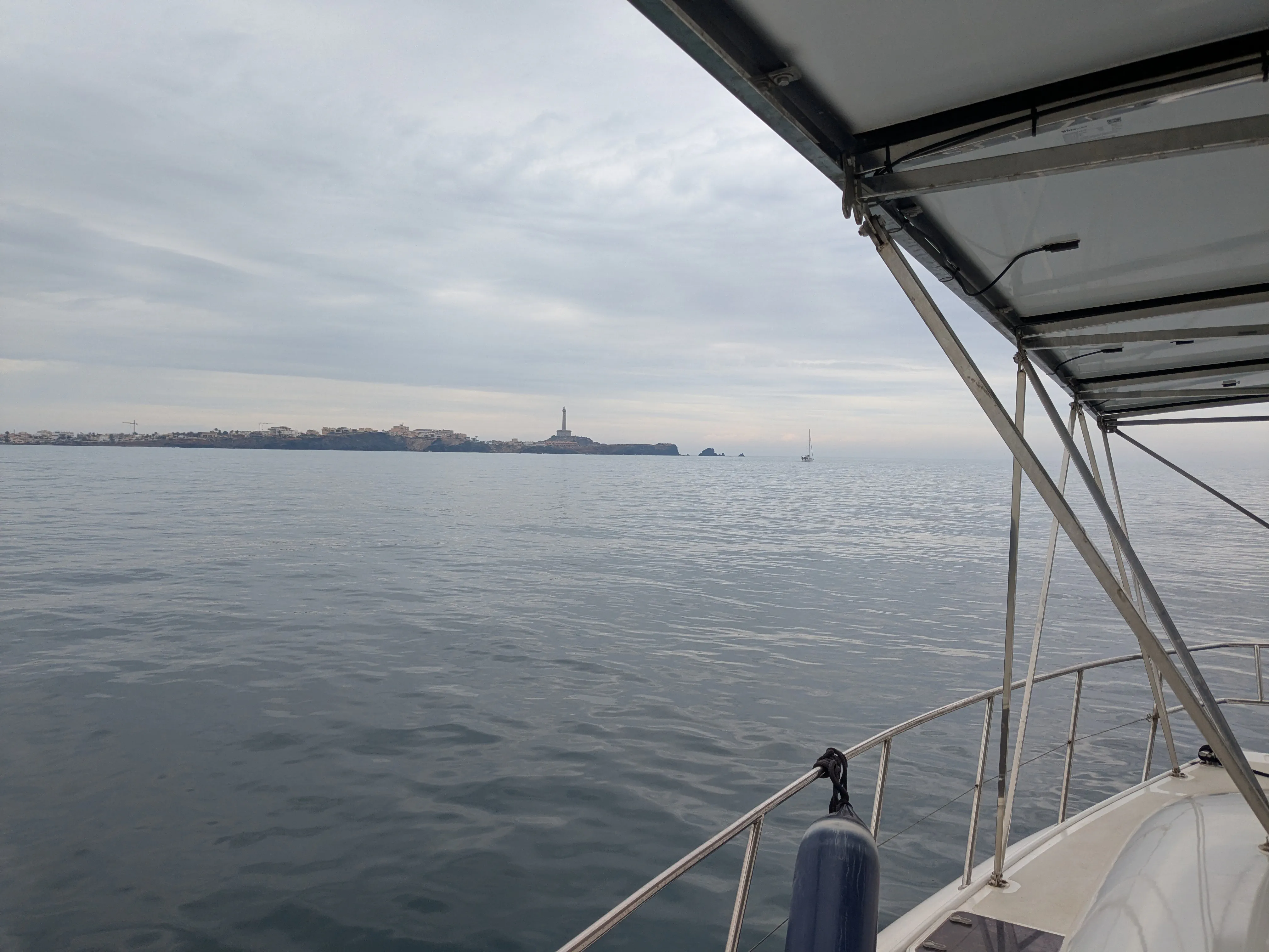 Overcast Skies at Cabo de Palos The cloudy coastline of Cabo de Palos under gray skies