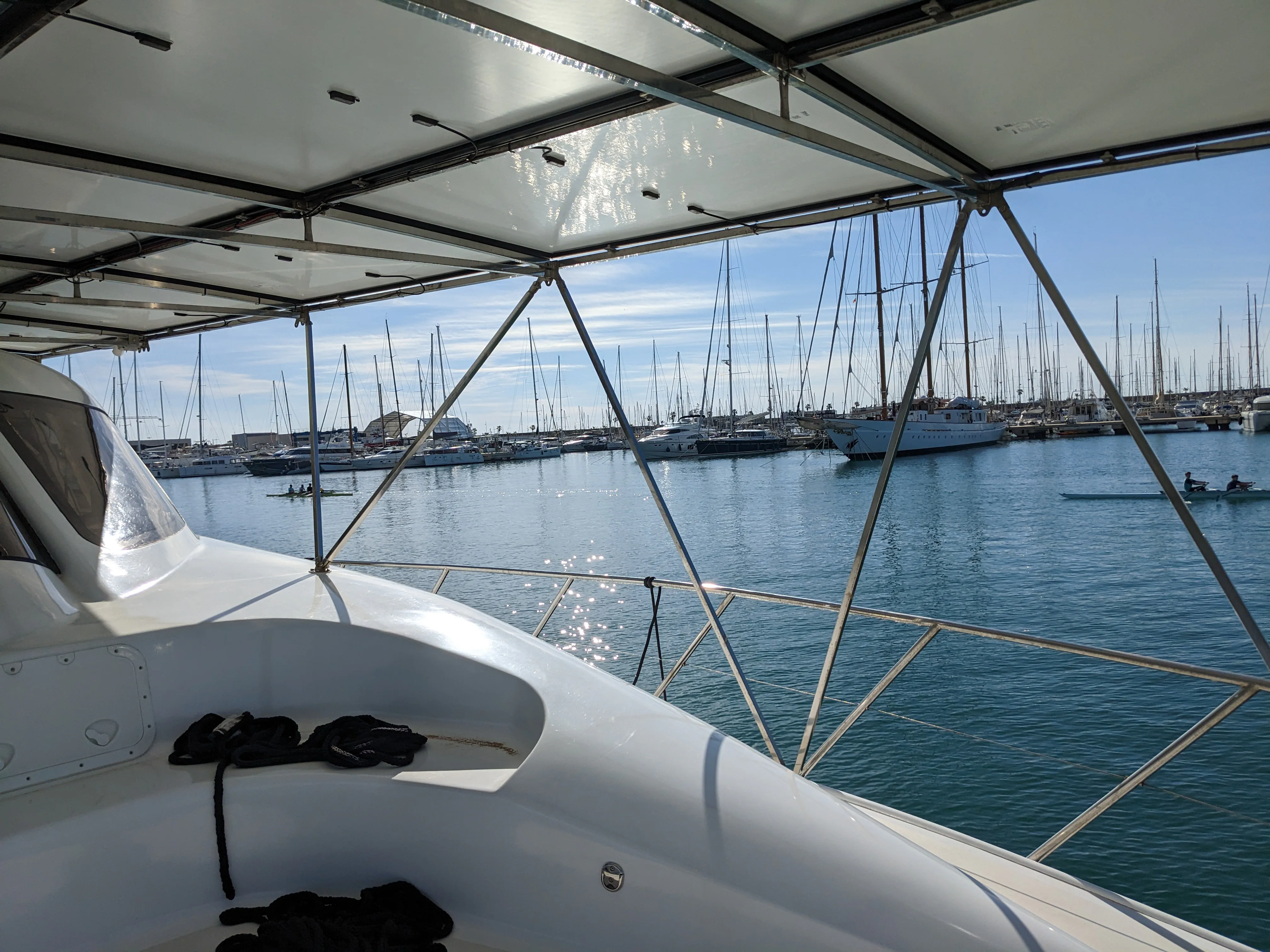 Departing Torrevieja Escargot leaving the harbor of Torrevieja