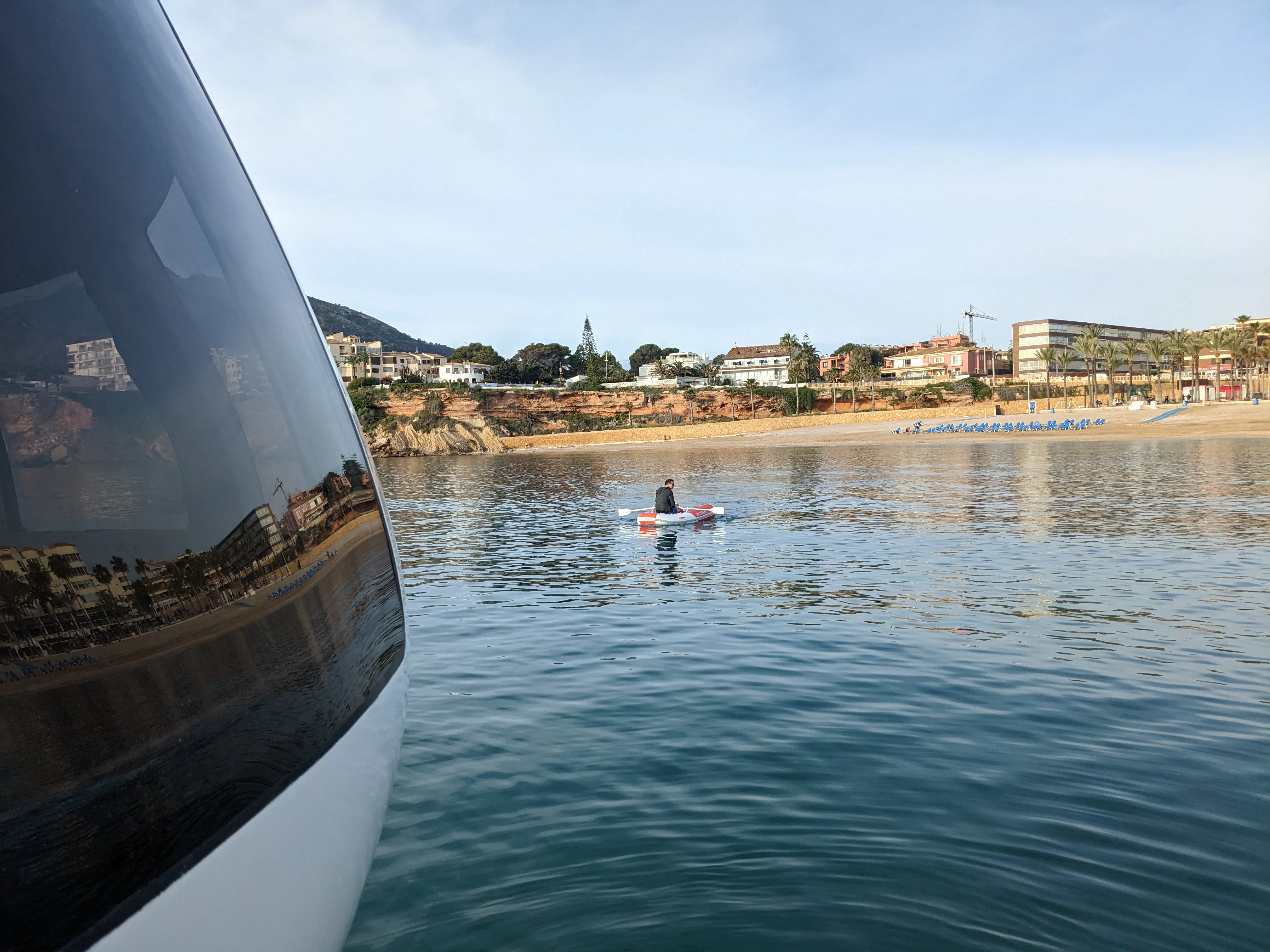 Dinghy Excursion Taking BigBoy ashore in the dinghy