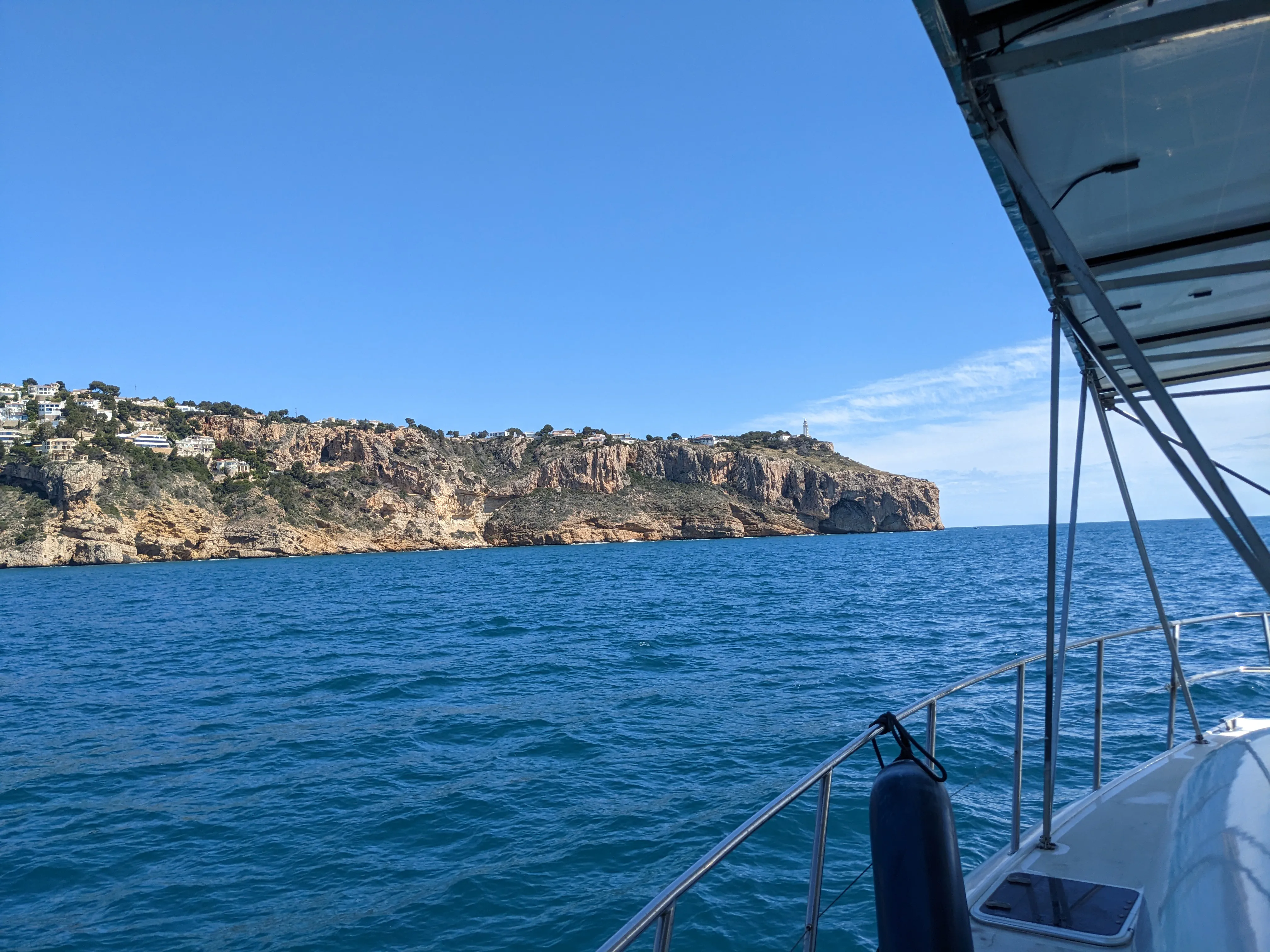 Rounding Cape de la Nau The rugged cliffs of Cape de la Nau