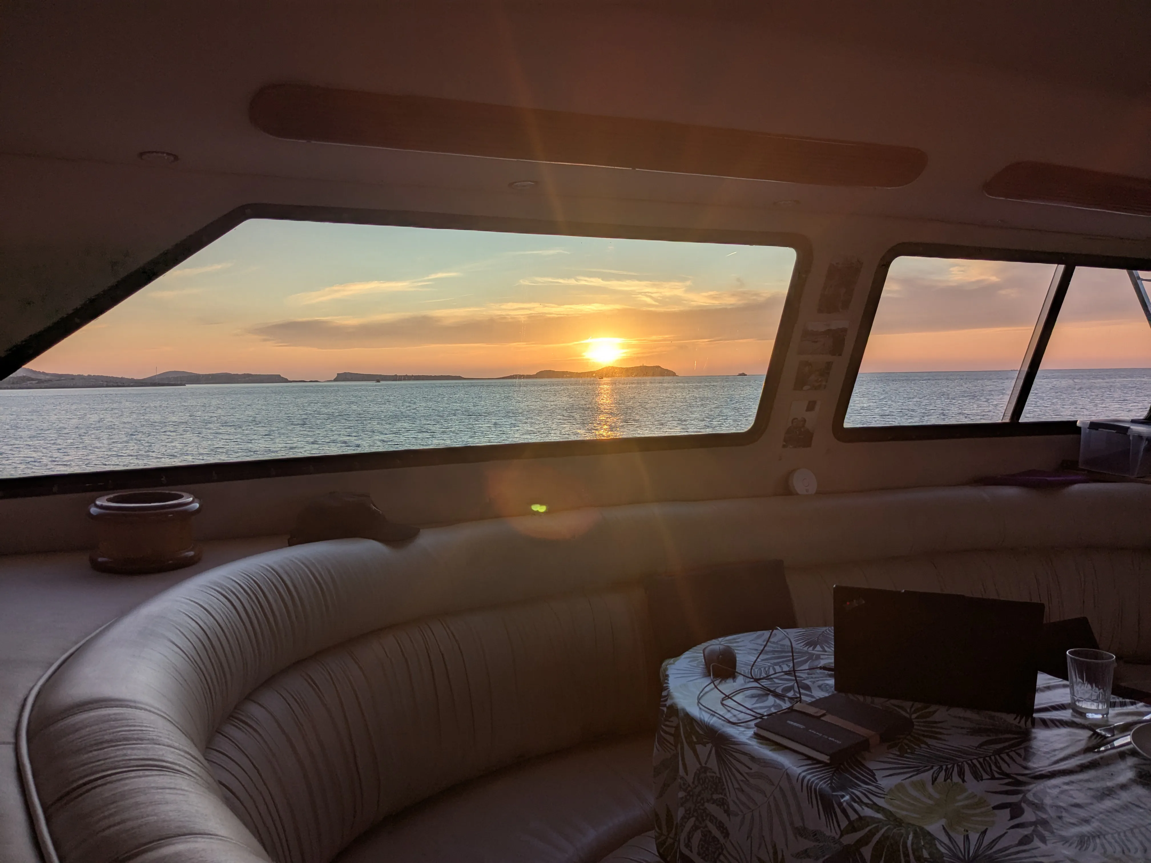 Ibiza Sunset Stunning orange sunset over the Ibiza coastline