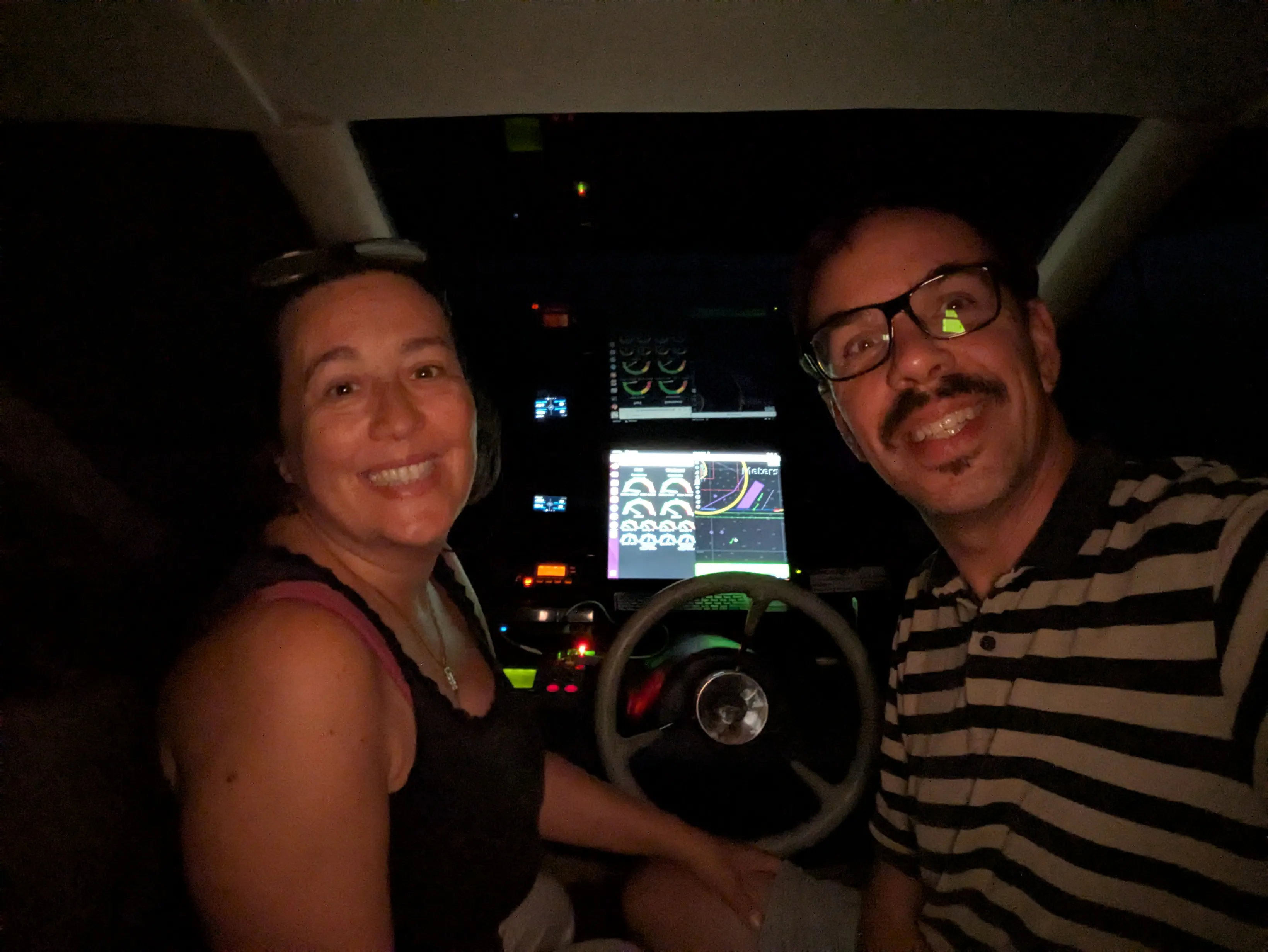 Night Watch The helm station at night during the crossing