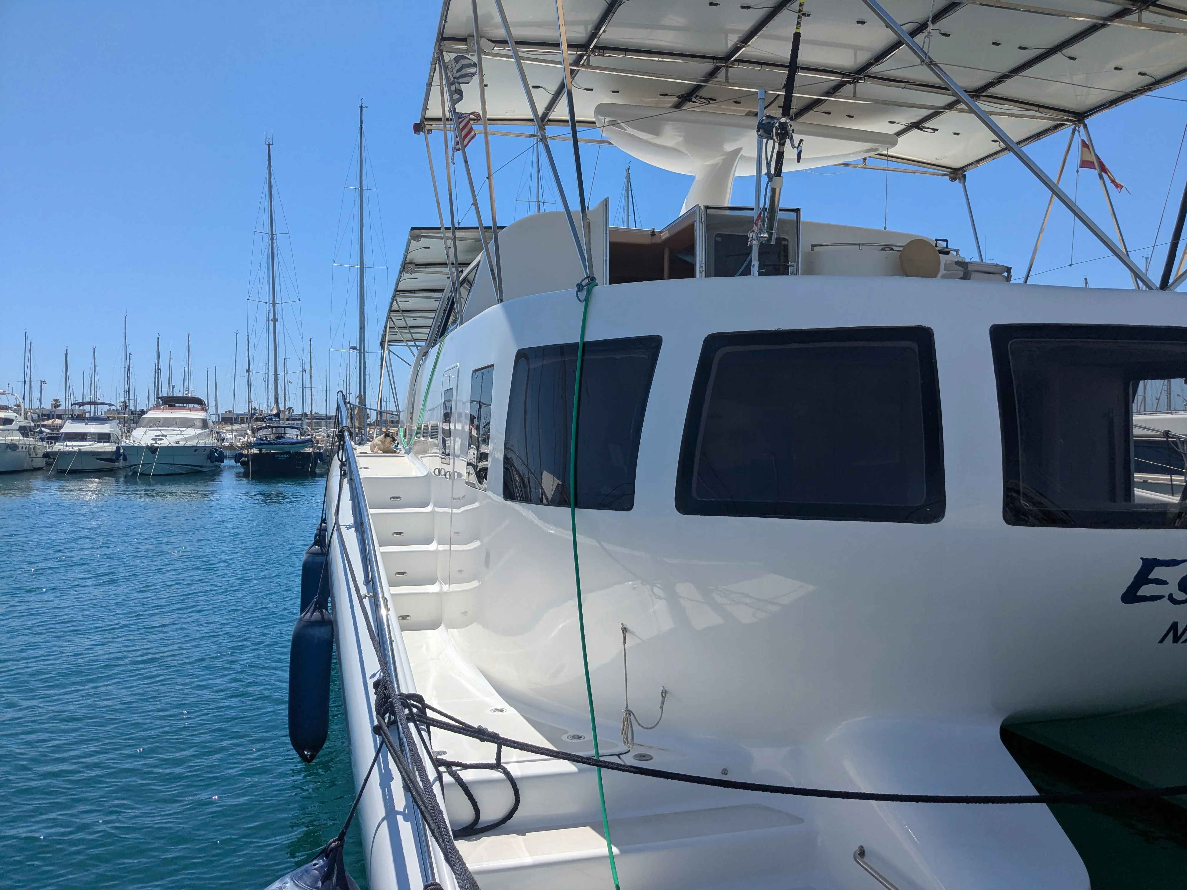 Season Wrap-up Escargot safely moored in its summer berth in Torrevieja