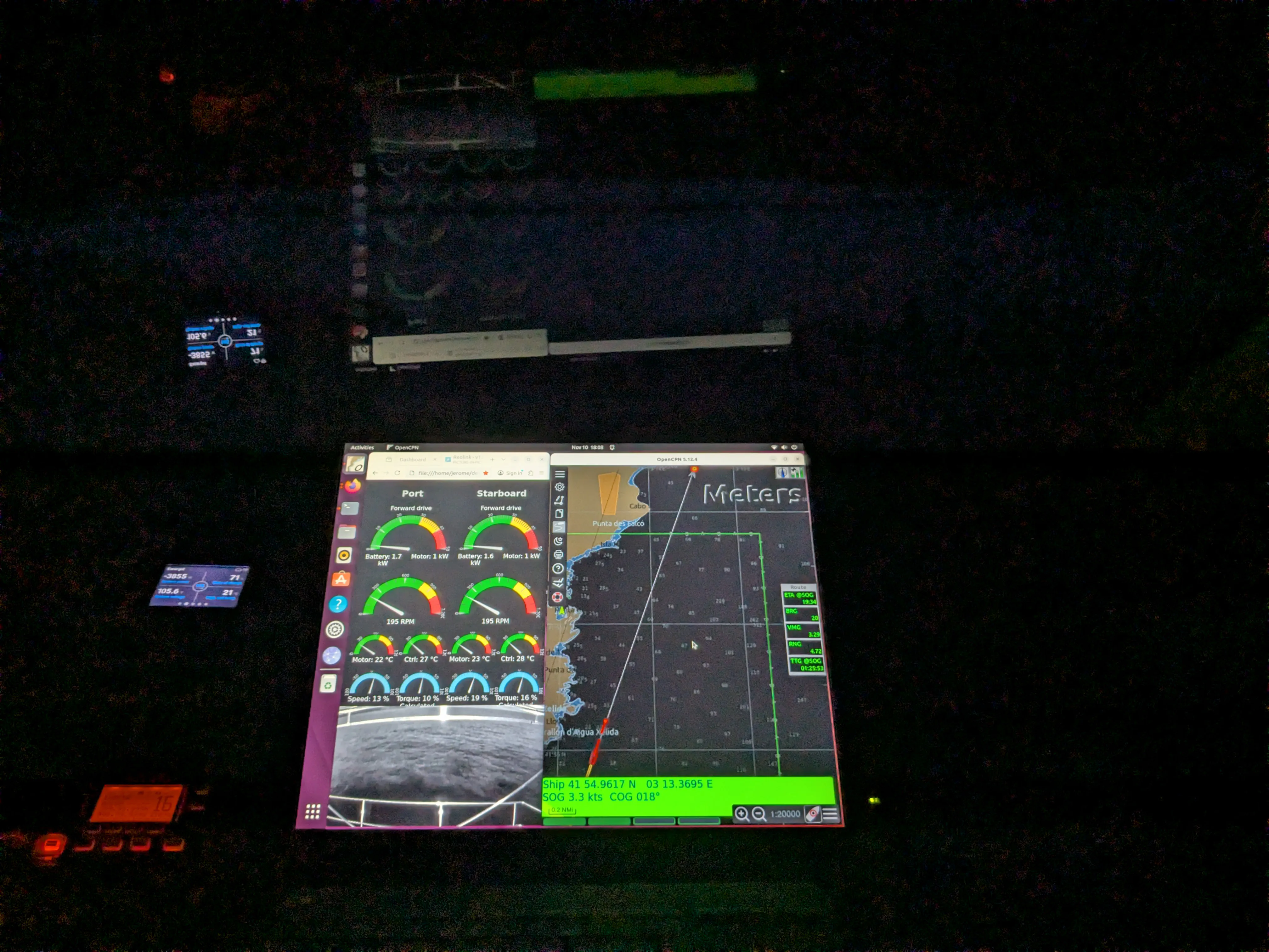 Navigation de nuit avec caméra IR